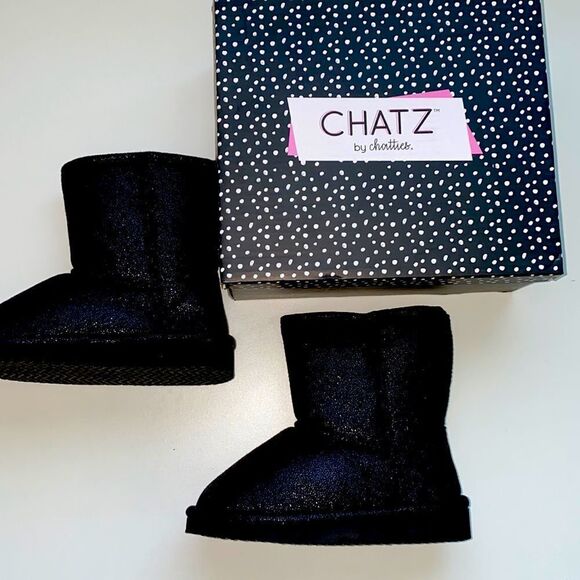 CHATZ BY CHATTIES GINA BLACK BOOT KIDS GIRLS - Picture 1 of 3